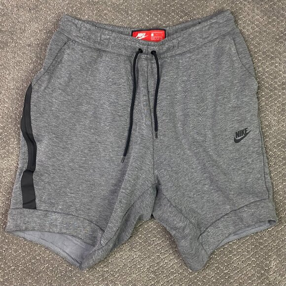 Nike Tech Fleece Shorts Men's Large Gray Gym Running Sweat Training 805160 091 - Picture 1 of 14